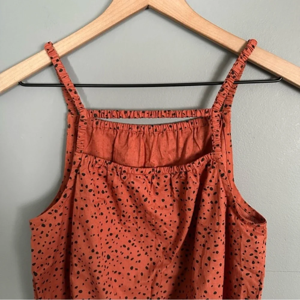 H&M Girl's Elastic Stretch Straps | Rust Orange +‎ Black Splatters